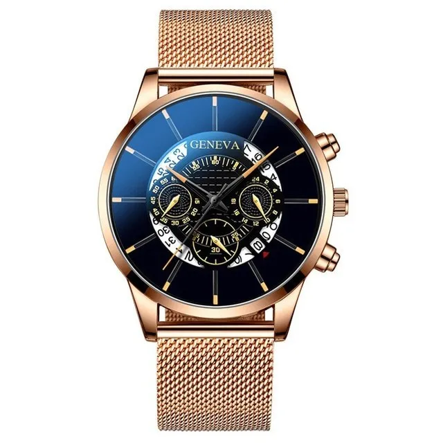 2020 Hollow Men's Watch Fashion Ultra Thin Watches Date Men Business Stainless Steel Mesh Belt Quartz Watch