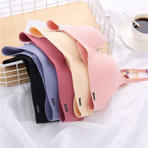 FINETOO Summer Breathable Bra Women 3/4 Cup Bras Sexy Ultra-thin Underwear Soft Wireless Bra A B Cup Brassiere Female Lingerie