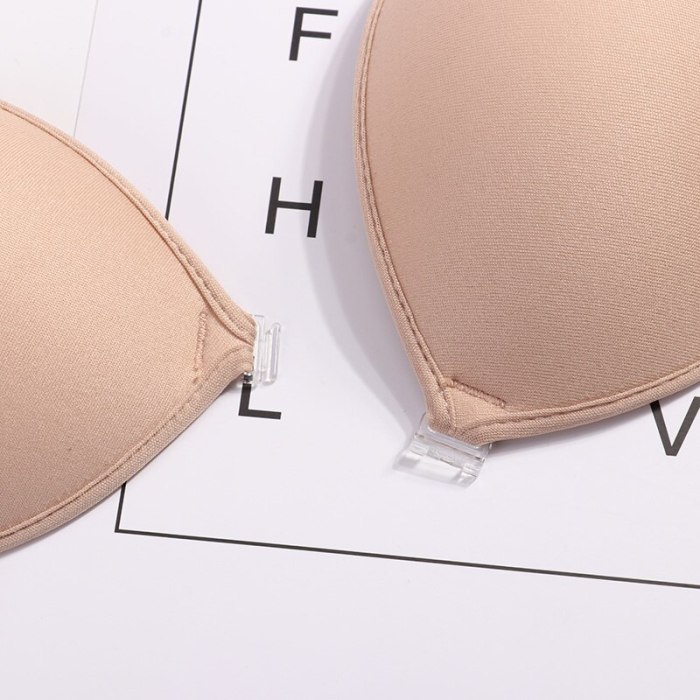 Sexy Women Invisible Push Up Bra Self-Adhesive Silicone Bust Front Closure sticky bra Backless Strapless Bra