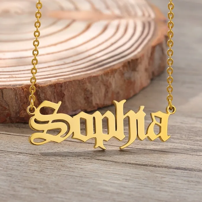 Stainless Steel Choker Custom Name Necklace Personalized Jewelry Men Handmade Nameplate Pendant Necklaces Women Best Friend Gift