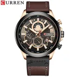 Mens Watches Luxury Brand Fashion Quartz Watch Men Leather Sports Wristwatch Chronograph Clock Male