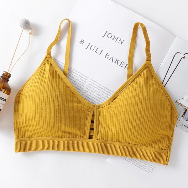 Sexy Push Up Bras For Women Lingerie Bralette Front Hollow Solid Color Bra Wireless Brassiere Seamless Underwear Female Intimate
