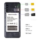 XGODY A50 3G Smartphone Android 9.0 6.5inch 19:9 Full Screen 1GB 4GB MTK6580 Quad Core 5MP Camera 3000mAh Mobile Phone