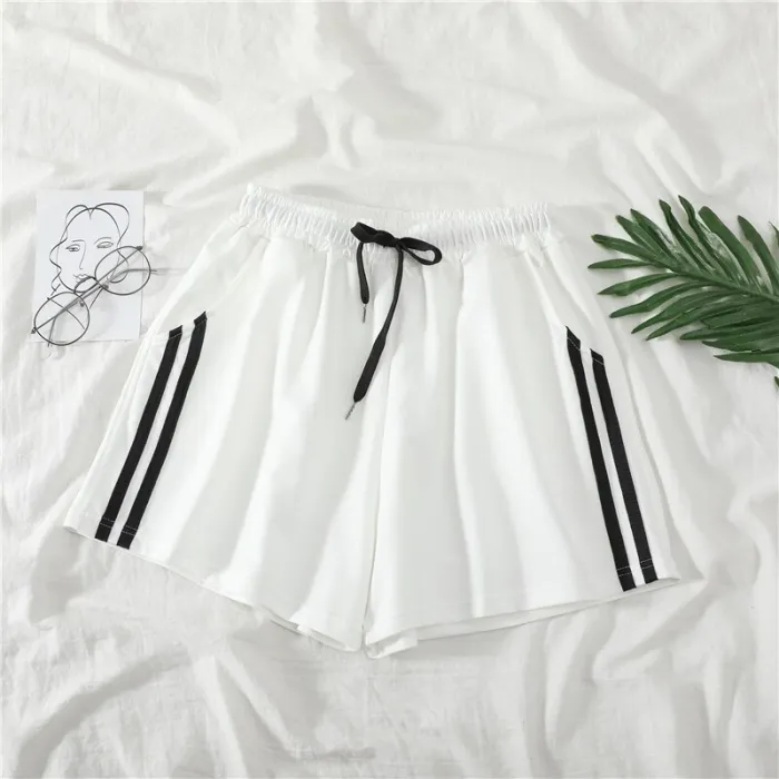 Women Shorts Summer Casual Solid Drawstring shorts high waist loose shorts for girls Soft Cool female short M-2XL