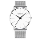 2020 Minimalist Men's Fashion Ultra Thin Watches Simple Men Business Stainless Steel Mesh Belt Quartz Watch