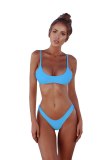 Lefeel 2019 Sexy Bikini Set Women Swimsuit Solid Bikini Backless Swimwear Low Waist Bathing Suit Female Brazilian Biquini