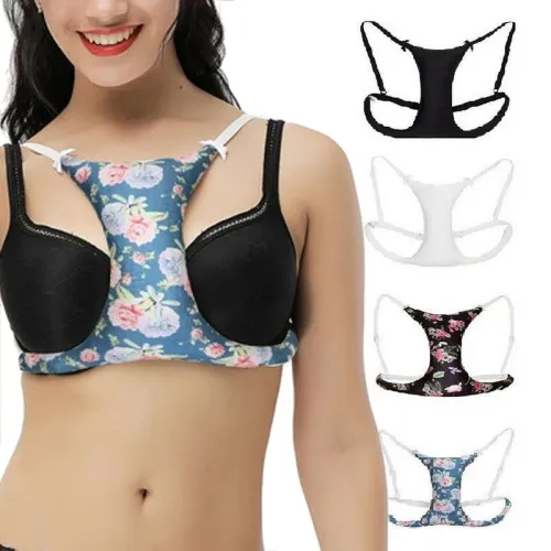 Sleep Shockproof No Steel Ring Printing Anti-Wrinkle Bra Chest Pad Decolletage Cleavage Breast Pillow Bra Sleeper Bolster