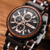 New Wooden Watch Men Top Brand Luxury Chronograph Military Quartz Watches for Man Dropshipping Customized