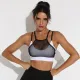 Sexy Sport Bra White Black Hollow Out Mesh Top Women Padded High Impact Underwear Double Thin Shoulder Strap Sports Bra