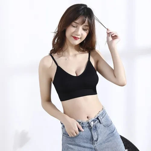 Gym Fitness Yoga Running Bras Female Girls Pad Sportswear Tank Tops Sports Push Up Bras Sexy Women High Impact Tops Hot Sale