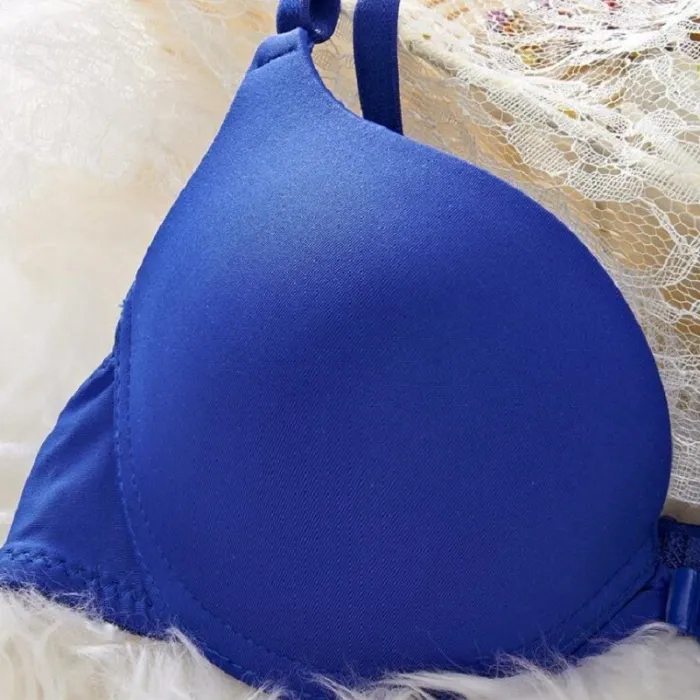 new fashion sexy simple push up bra front button candy color A B C cup bras for women underwear brassiere lingerie bralette