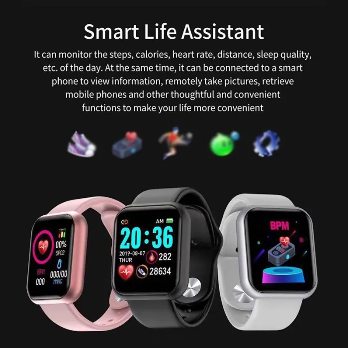 Watch for men women smart watch 2020 1.3 inch colorful Screen smart band Fitness bracelet For Sport Tracking