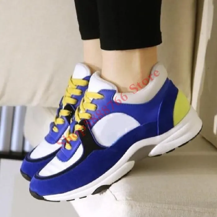 Wholesale New 2019 Brand Designer Women Sneakers Lace Up Suede Leather shoes Mens Fashion Casual Trainers Women shoes