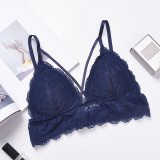 Sexy Deep V Floral Lace Bras Bralette Intimates Thin Belt Lingerie Wirefree Seamless Underwear