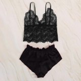 2020 Women Sexy Bra Set Ladies Sexy Lace Comfortable Polyester Sleepwear Underwear Tops Briefs Sets Lenceria Biquini