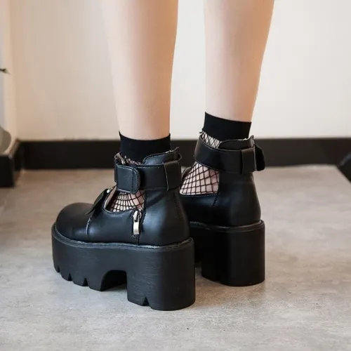 Girl Lolita Retro Gothic Student Doll Shoes Japanese Style Commuter Uniform Leather Princess Shoes Kawaii Anime Cosplay Costumes