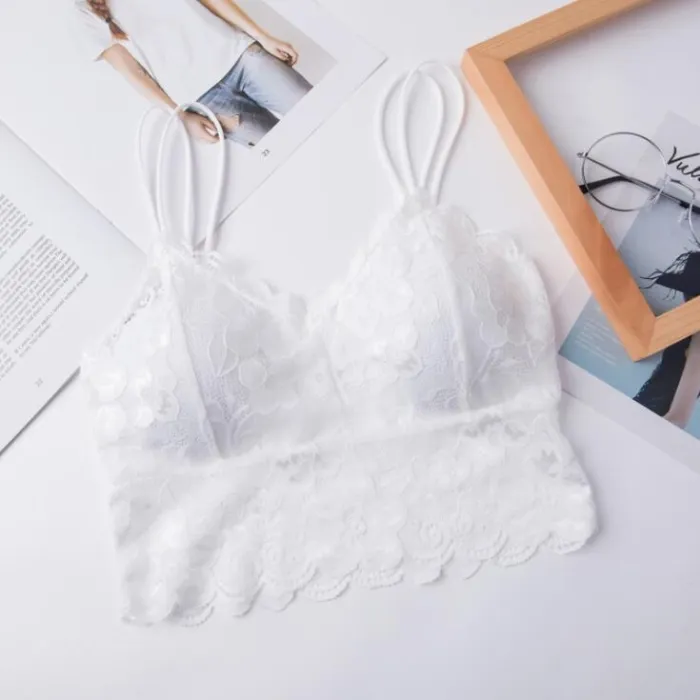 2020 New Arrival Women Push Up Wireless Lace Bra Top Women Plus Size Bralette Underwear Lingerie Full Cup