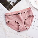 Explosion models women's thread in the waist underwear breathable briefs cotton solid color cute bow manufacturers wholesale