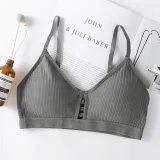 Sexy Push Up Bras For Women Lingerie Bralette Front Hollow Solid Color Bra Wireless Brassiere Seamless Underwear Female Intimate