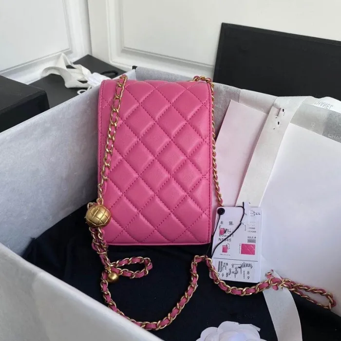 2020 Nen Mobile phone bag  Famous brand luxury designer real Leather Lady  bag size:18.11.5cm