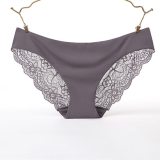 Sexy Women's Panties Seamless Lingerie Transparent Lace Bikini Briefs Plus size Lady Girl Underwear Cotton Fabric Intimates Top
