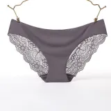 Sexy Women's Panties Seamless Lingerie Transparent Lace Bikini Briefs Plus size Lady Girl Underwear Cotton Fabric Intimates Top