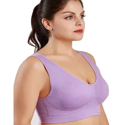 Bras For Women Plus Size Seamless Bra With Pads Easy Comfort Bra Active Everyday Push Up Bralette Vest Wireless Brassiere Bra