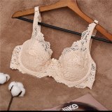 FINETOO Sexy Bra Women Lace Bras B C Cup Floral Brassiere Deep V Underwear Plus Size Bralette Underwire Bra Female Lingerie New