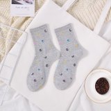Ladies Socks Cotton Stars Moon Creative Fun Socks Universe Starry Sky Trend Harajuku Novelty Cute Middle Tube Women Cotton Socks