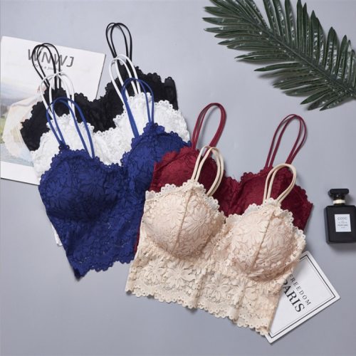 2020 New Arrival Women Push Up Wireless Lace Bra Top Women Plus Size Bralette Underwear Lingerie Full Cup