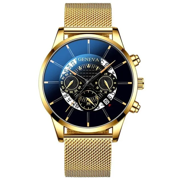 2020 Hollow Men's Watch Fashion Ultra Thin Watches Date Men Business Stainless Steel Mesh Belt Quartz Watch
