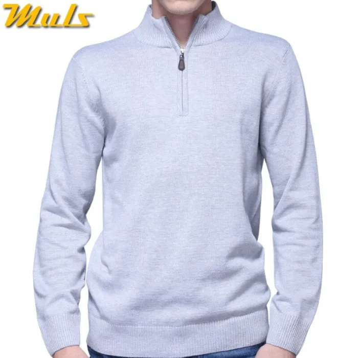 2019 Thicken Polo Sweaters Men Pullover Winter Warm Cotton Knitted Half Zipper Sweater Pullover Male Jumper Autumn Spring Jersey