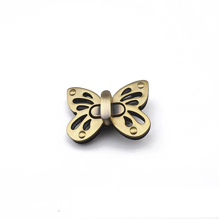 Butterfly Shaped Twist Turn Lock Metal Purse Lock Closure for DIY Handbag Shoulder Bag Purse