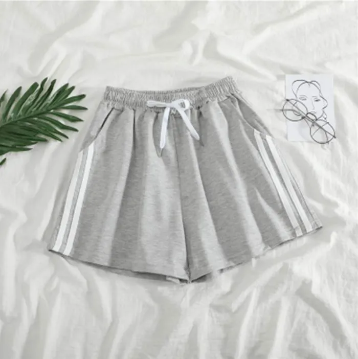 Women Shorts Summer Casual Solid Drawstring shorts high waist loose shorts for girls Soft Cool female short M-2XL