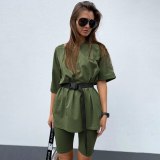 Basic Oversize Two Piece Short Set for Women Casual Tshirt and Shorts Set Homewear Streetwear Joggers Women 2 Sets Cuteandpsycho