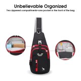 Chest Shoulder Sling Bag Men's Bag One Strap Lightweight Female Bag Pouch Day Bag for Travel Outdoor Bags