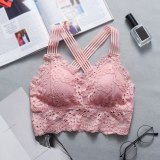 Women Sexy Lingerie Lace Bra Hollow Bralette Backless Crop Top Padded Camis Bra Brassiere Female Intimates Soft Underwear