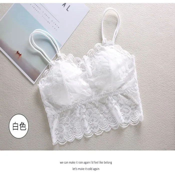 2020 Fashion Women Bralette Bra Female Tops Hot Sale Female Lace Strap Wrapped Chest Shirt Top New Underwear Bras