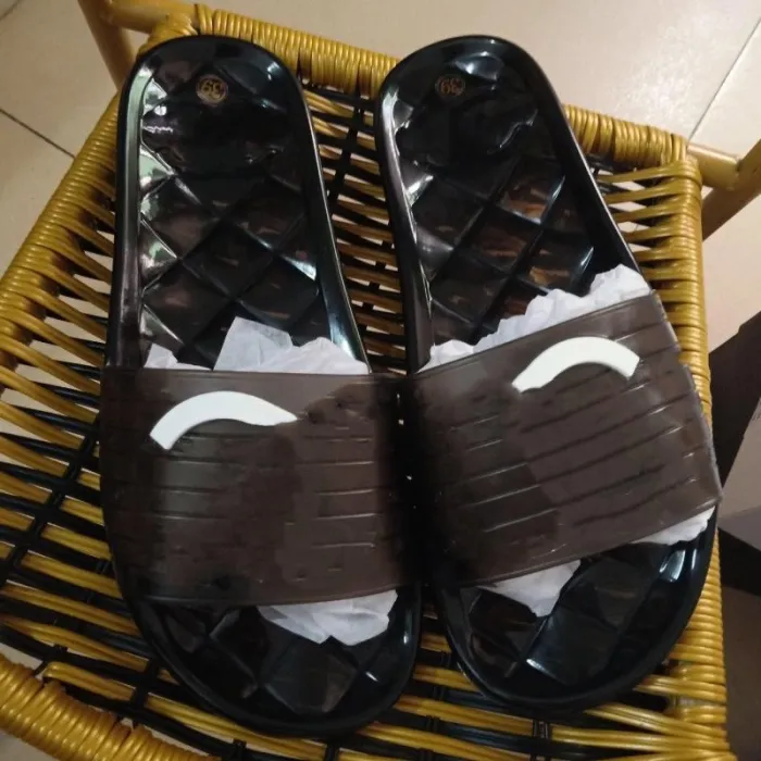 2020 womens clear jelly fashion Flip Flops luxe transparent PVC slides sandals flats designer slippers with box dust bags