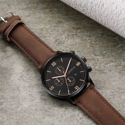 2020 Relogio Masculino Watches Men Fashion Sport Stainless Steel Case Leather Strap Watch Quartz Business Wristwatch Reloj Hombr