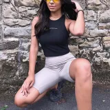 2020 Summer vintage high waist shorts women sexy biker shorts short feminino cotton neon green black shorts sweatpants