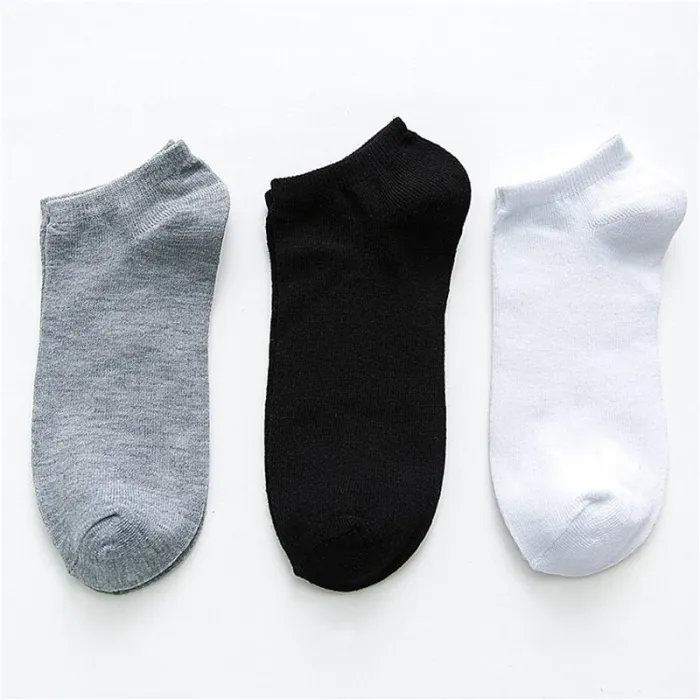 2020 New 10 Pairs Women Socks Breathable Ankle Socks Solid Color Short Socks Comfortable White Black Cotton Low Cut Socks