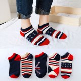 22 Styles 5 Pairs/lot Men Summer Cotton Socks Solid Color Striped Animals Ship Socks Fashionable Male Ankle Socks