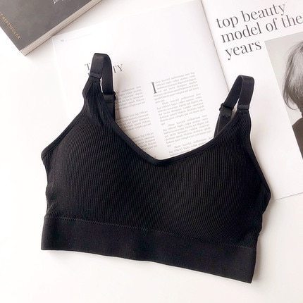 Seamless Vest Bra Tops Slim New Crop Top Without Steel Ring Ladies Slim Vest Top