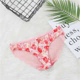 Fashion Women's Sexy Lace Panties Seamless Underwear Briefs Leopard Ice Silk for Girls Bikini Cotton Crotch Transparent Lingerie