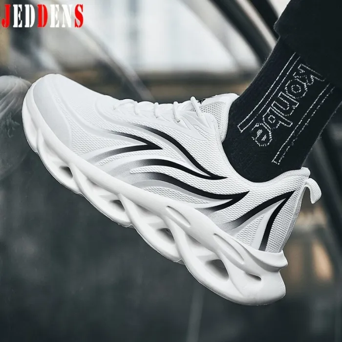 Breathable Summer Sneakers Blade Shoes Men's Sports Light Soft Running Shoes for Men Lace Up Platform Footwear Runway Shoe