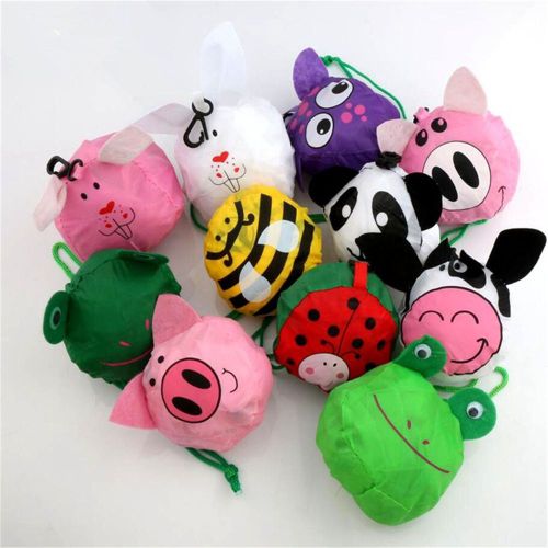 New Reusable Handbag Grocery Tote Storage Eco Travel Animal Shopping Bag Travel packing Organizers(Random Color) Free Shipping