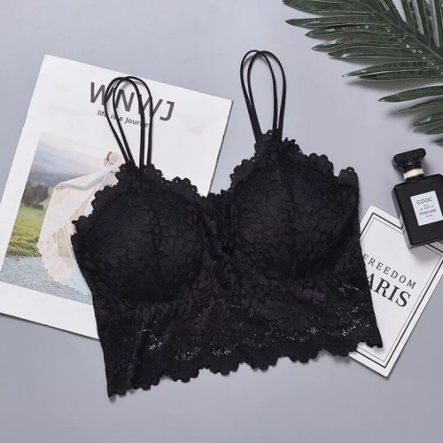 2020 New Arrival Women Push Up Wireless Lace Bra Top Women Plus Size Bralette Underwear Lingerie Full Cup