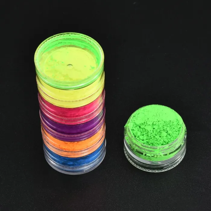 6 Color/Sets Lasting Fluorescent Matte Eyeshadow Neon Pigment Powder Halloween Decoration Eyeshadow Palette Beauty Glazed