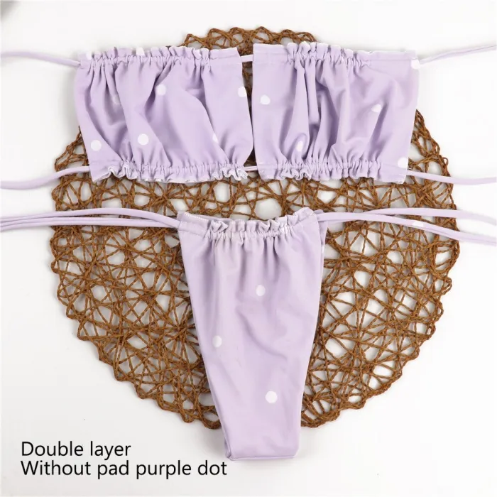 Sexy Micro Women Bikini 2020 Mujer Swimsuit Bandeau Bikinis Set Two-piece Swimwear Push Up Bathing Suit Female Beachwear Biquini